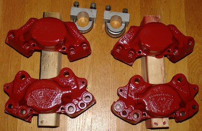 16P caliper halves painted and alloy rack mounts .JPG and 
